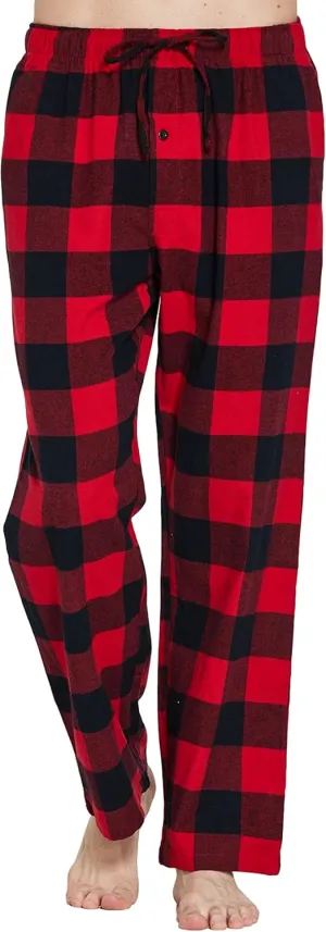 YINC Men's 100% Cotton Super Soft Flannel Pajama Pants