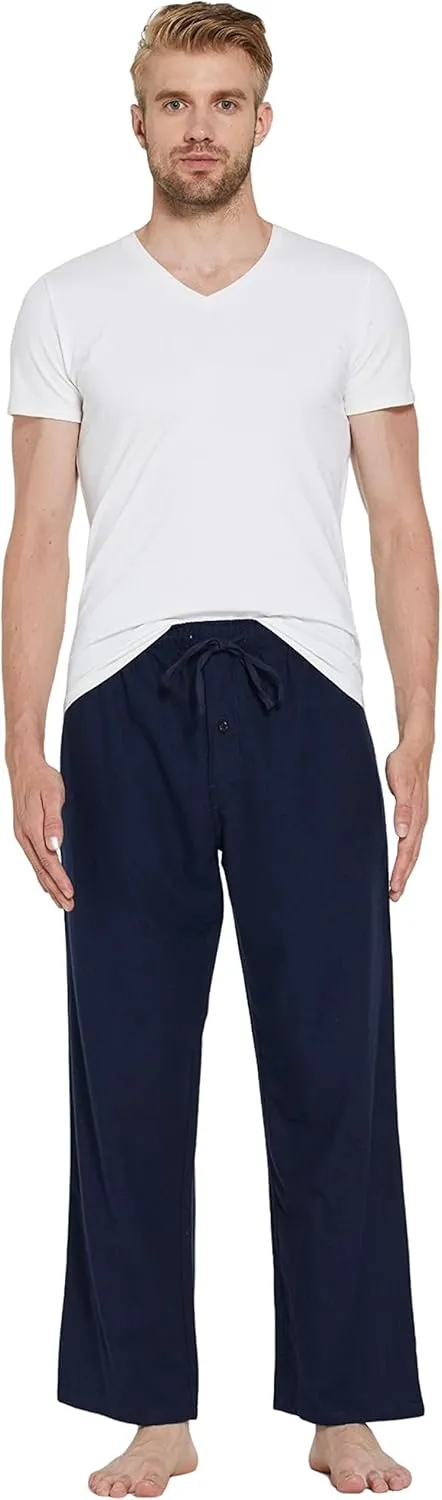 YINC Men's 100% Cotton Super Soft Flannel Pajama Pants