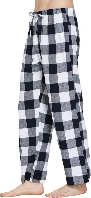 YINC Men's 100% Cotton Super Soft Flannel Pajama Pants
