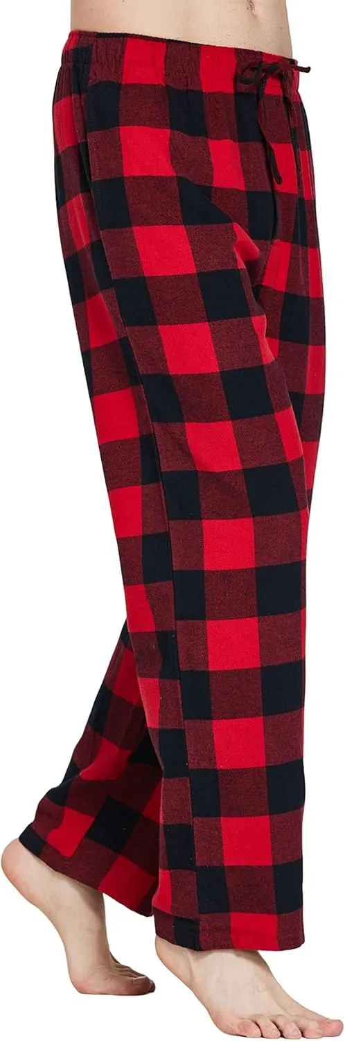 YINC Men's 100% Cotton Super Soft Flannel Pajama Pants
