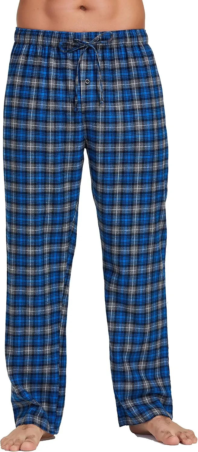 YINC Men's 100% Cotton Super Soft Flannel Pajama Pants