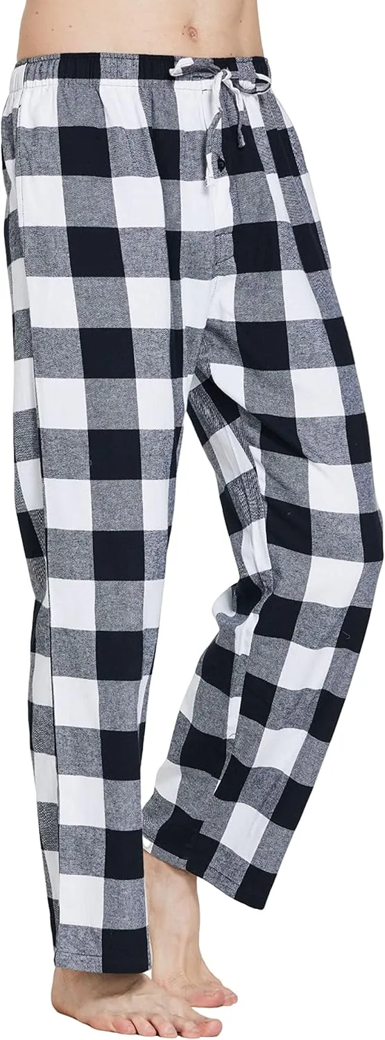 YINC Men's 100% Cotton Super Soft Flannel Pajama Pants