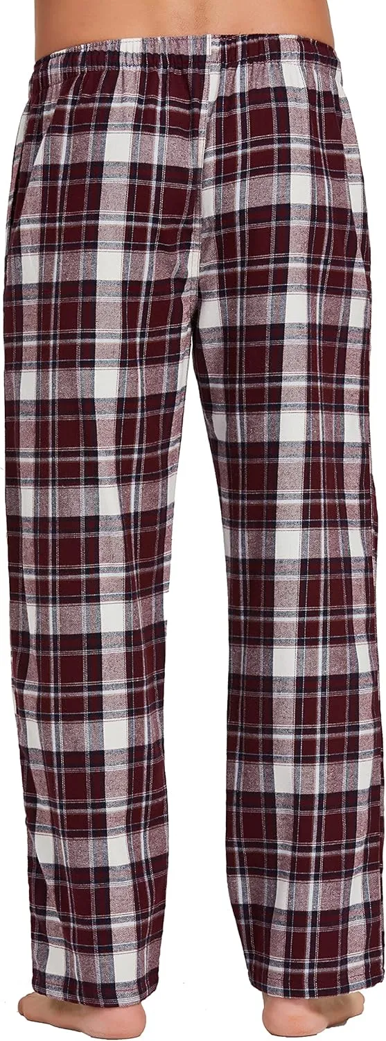 YINC Men's 100% Cotton Super Soft Flannel Pajama Pants