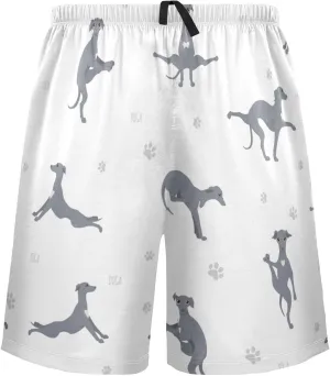 Yoga Italian Greyhound Dog Pattern Men's Pajama Pants Shorts Sleepwear Lounge Pajama Bottoms