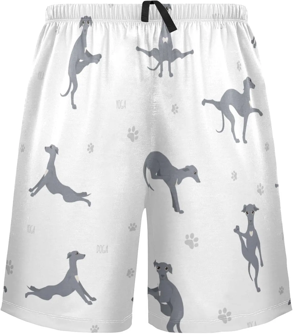 Yoga Italian Greyhound Dog Pattern Men's Pajama Pants Shorts Sleepwear Lounge Pajama Bottoms