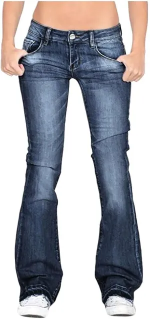 ZYXTIM Women's High Waisted Classic Flared Denim Pants Stretch Skinny Jeggings Slim Fit Curvy Bootcut Bell Bottom Jeans